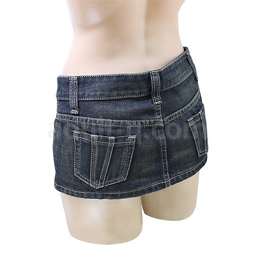 デニムミニスカート XL 後ろ