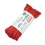 蜜蝋なめし麻縄　朱染