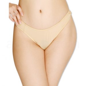 ストレッチ極薄ハイレグＴバック　ベージュ