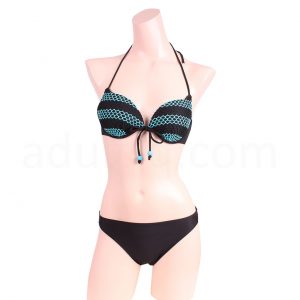 お洒落感たっぷり配色ビキニ　トルコブルー