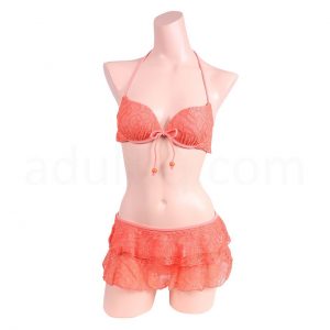 ベイリーベイリーオレンジ2段フレヤースカートビキニ