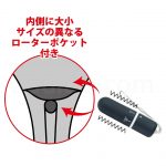 HI BEATs 大小2つのローターポケット付きTバック L