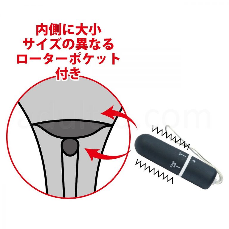 HI BEATs 大小2つのローターポケット付きTバック L