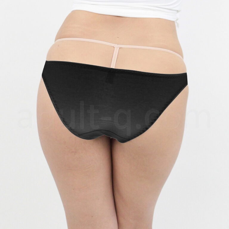 肌なじみの良いコットンシンプルフルバックM　ブラック　後ろ