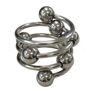 フェティッシュウルトラメタルリング スパイラル8ボール 28mm