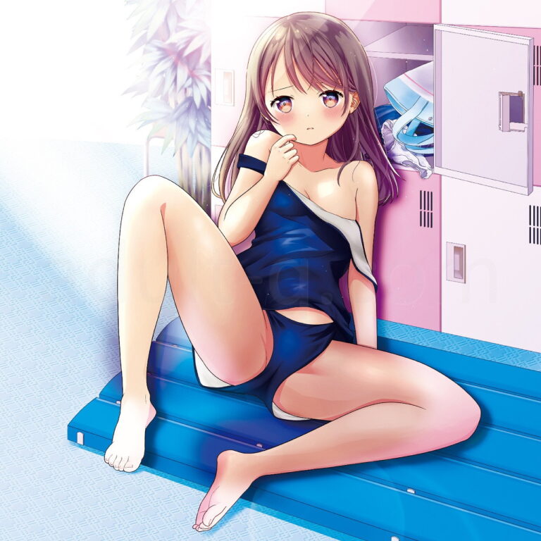 お姉ちゃんのお下がりのスク水着てみた…。 イメージ