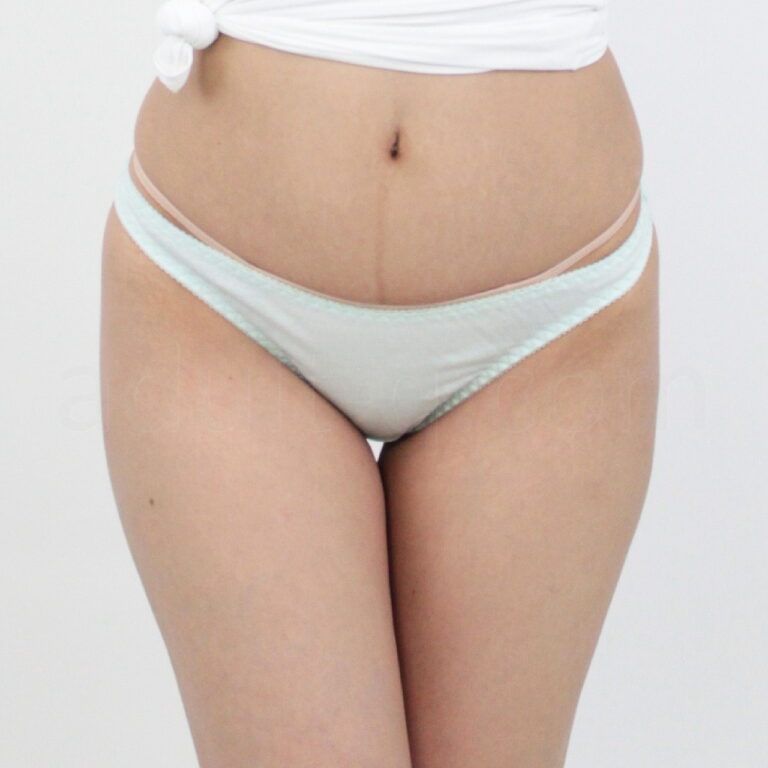 肌なじみの良いコットンシンプルフルバックL　サックス