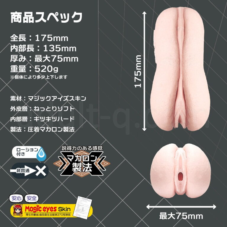 ソフトカバーなギッチギチ生膣マカロン サイズ&詳細