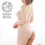 Kanon Works(花音ワークス) 極小ブラ&ショーツセット ホワイト 後ろ