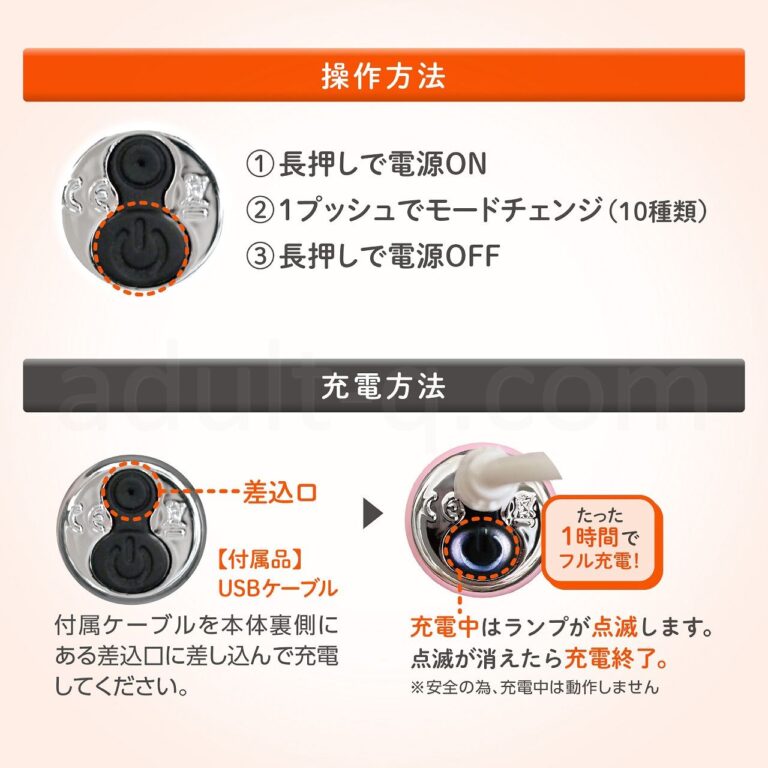ナカイキ覚醒 アナピタW フィンガータッチ　操作＆充電