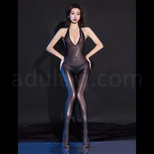 グレース オープンクロッチバックレスボディストッキング ブラック