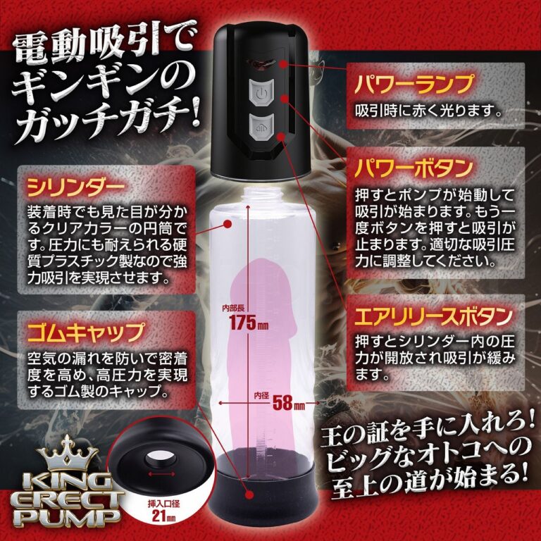 KING ERECT PUMP　サイズ＆詳細