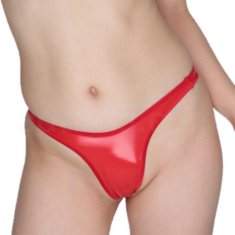 チェリーラブ オープンクロッチエナメルTバック レッド