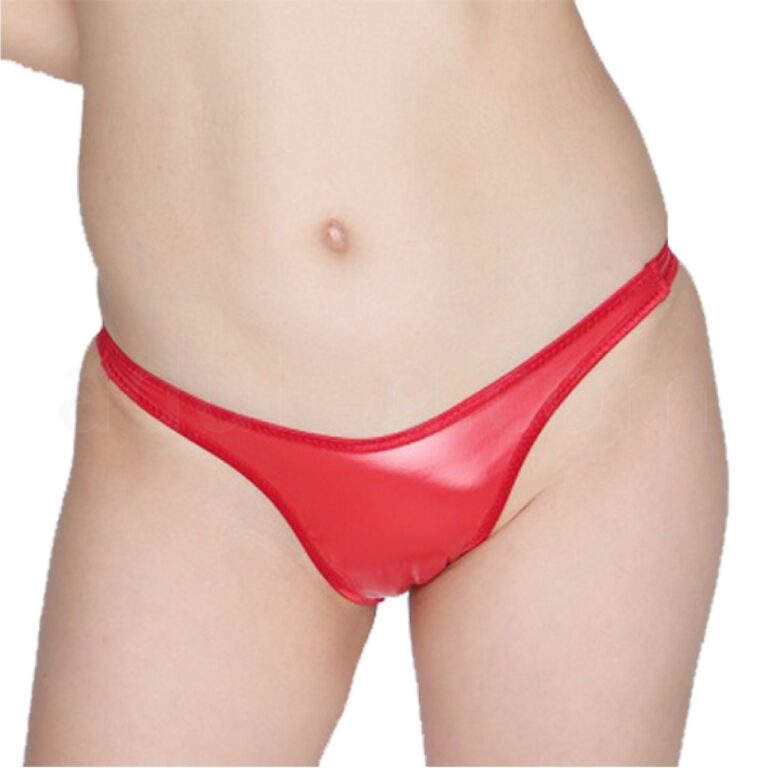 チェリーラブ オープンクロッチエナメルフルバック レッド