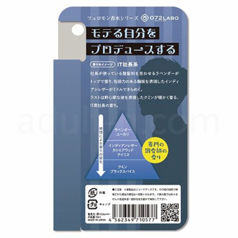 072Fragrance フェロモン香水誘われるオトコの香り　パッケージ裏