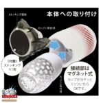 男の汐吹きパンストフェチ+ミミズ千匹オナホ 本体への取付