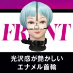 3方向鼻フック 光沢感が艶めかしいエナメル首輪